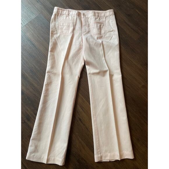 Anne‎ Taylor Loft Size 8 Pink Cotton/Linen Blend Slacks - Picture 1 of 6